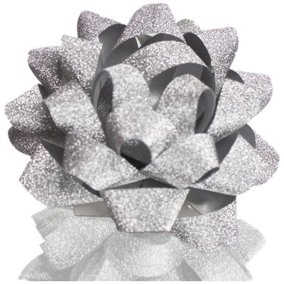 Presentrosett Silver Glitter
